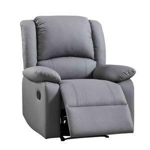 EVA Πολυθρόνα Relax Σαλονιού – Καθιστικού, PU Σκούρο Γκρι