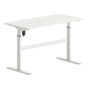 LEVEL Γραφείο Η/Υ Ηλεκτρικό Ρυθμιζόμενο, Πολλαπλών επιλογών ύψους, Άσπρο