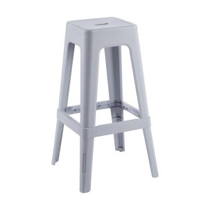 RELIX PP Σκαμπό BAR Στοιβαζόμενο, PP Απόχρωση Γκρι