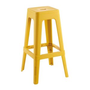 RELIX PP Σκαμπό BAR Στοιβαζόμενο, PP Απόχρωση Κροκί