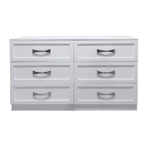 LIFE Συρταριέρα με 6 Συρτάρια, Απόχρωση Άσπρο