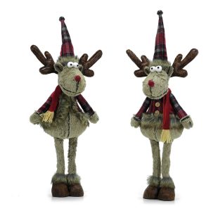 Χριστουγεννιάτικος Τάρανδος Όρθιος 70cm Σε 2 Σχέδια