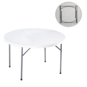BLOW-R Τραπέζι Συνεδρίου Catering Πτυσσόμενο, Μέταλλο Βαφή Γκρι, HDPE Άσπρο 45mm