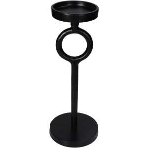 Κηροπήγιο ArteLibre Μαύρο Αλουμίνιο 11.5×11.5×29.5cm