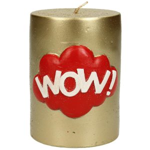 Κερί ArteLibre ‘Wow!’ Χρυσό 7.5×7.5x10cm