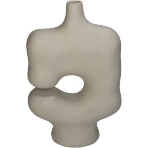 Βάζο ArteLibre Ακανόνιστο Ιβουάρ Polyresin 19×8.8×29.5cm