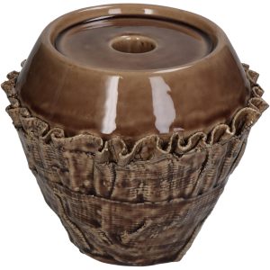 Κηροπήγιο ArteLibre Κορμός Δέντρου Καφέ Κεραμικό 14.5×14.5×12.5cm
