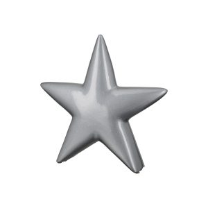 Διακοσμητικό Αντικείμενο Αστέρι Κεραμικό Ασημί 6x30x30cm