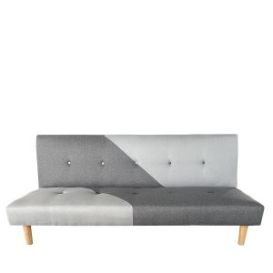 Καναπές Κρεβάτι Τριθέσιος ArteLibre NERISSA Αποχρώσεις Γκρι Ύφασμα 178x87x78cm