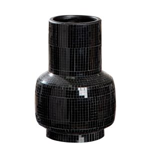 Βάζο Λαιμού Κεραμικό Μαύρο D16X24Cm D16X24Cm