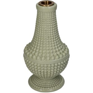 Κηροπήγιο ArteLibre Χάντρες Μπεζ Polyresin 10.8×10.8×19.3cm