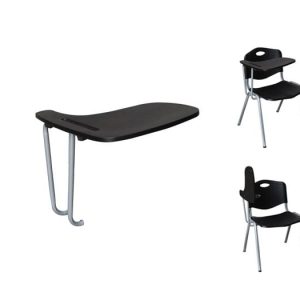 STUDY Εξάρτημα Θρανίο Μέταλλο Βαφή Silver, ΡΡ Μαύρο