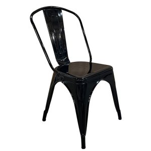 Καρέκλα ArteLibre Βιομηχανικού Τύπου Vintage TOLIKO Μαύρο Μέταλλο 44x49x84cm