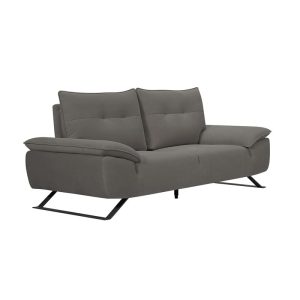SELENA Καναπές 2-θέσιος Σαλονιού – Καθιστικού, Ύφασμα Γκρι, Μεταφερόμενη πλάτη