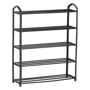 Παπουτσοθήκη ArteLibre DOZER Με 5 Ράφια Μαύρο Μέταλλο 62x20x79cm