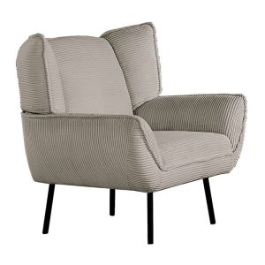 EMERALD Πολυθρόνα Σαλονιού – Καθιστικού, Ύφασμα Κοτλέ Μπεζ