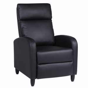 Πολυθρόνα Ανακλινόμενη ArteLibre ATRIA Μαύρο PU 67.5x90x104cm