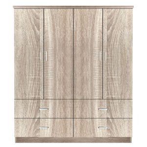 Ντουλάπα ArteLibre AMAZON LILY Φυσικό Χρώμα 160x50x180cm