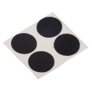 Hook+Loop Στρογγυλό Αυτοκόλλητο Μαύρο 35mm 2Σετ