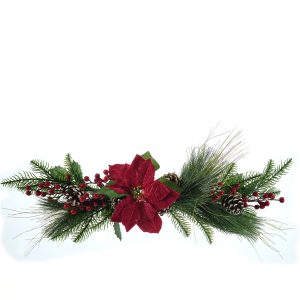 Χριστουγεννιάτικο Κλαδί Με Αστέρι Poinsettia 60cm