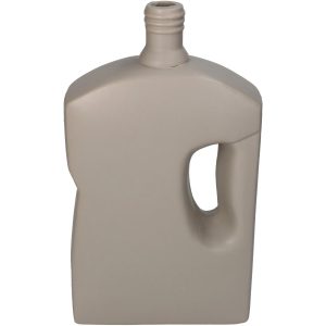 Βάζο ArteLibre Μπουκάλι Μπεζ Κεραμικό 16×8.3×28.5cm