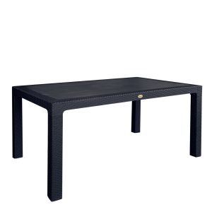 Τραπέζι Κήπου ArteLibre Eco Μαύρο Ανακυκλωμένο PP 150x90x74cm