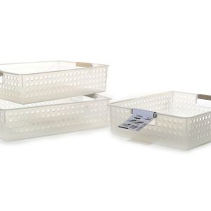 Καλάθι Με Λαβές Πλαστικό 24.5x26x8.5cm Σε 3 Χρώματα