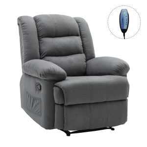 JULIA Massage Πολυθρόνα Relax Σαλονιού – Καθιστικού, Ύφασμα Γκρι