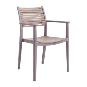 AKRON Πολυθρόνα PP-UV Sand Beige – Tortora