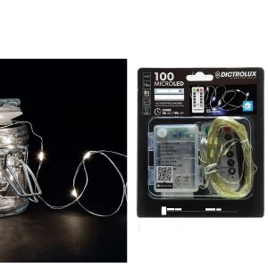 100 MicroLED Με Ψυχρό Λευκό Φως Και Τηλεχειριστήριο