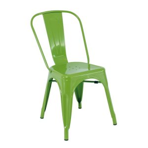 RELIX Καρέκλα Στοιβαζόμενη, Μέταλλο Βαφή Lime