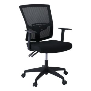 BF2910 Πολυθρόνα Γραφείου Μαύρο Mesh – Ύφασμα Μαύρο