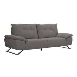 SELENA Καναπές 3-θέσιος Σαλονιού – Καθιστικού, Ύφασμα Γκρι, Μεταφερόμενη πλάτη