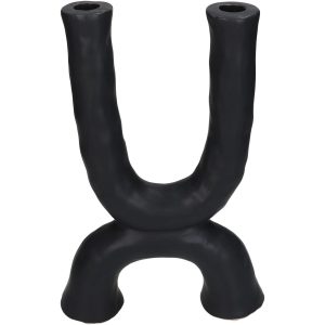 Κηροπήγιο ArteLibre Μαύρο Κεραμικό 20.5×6.5x31cm