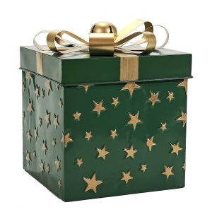 Χριστουγεννιάτικο Κουτί Δώρου Πράσινο 26cm