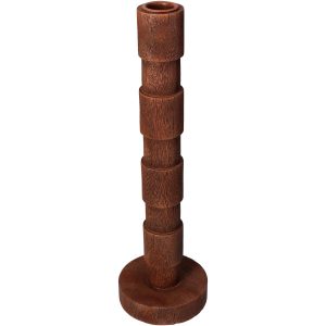 Κηροπήγιο ArteLibre Καφέ Polyresin 8.8×8.8×29.5cm
