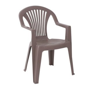 LIDO Πολυθρόνα Τραπεζαρίας Κήπου – Βεράντας Στοιβαζόμενη, PP Απόχρωση Tortora