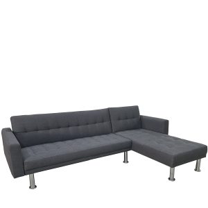 Καναπές Κρεβάτι Γωνιακός ArteLibre OBERON Γκρι Ύφασμα 240×102/175x40cm