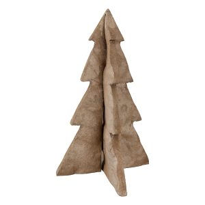 Διακοσμητικό Αντικείμενο Χριστουγεννιάτικο Δέντρο ‘Nordic’ Χαρτοπολτός Καφέ 10.5×11.5×17.5cm