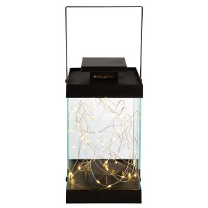 Φανάρι (LED) ‘Glorie’ Συνθετικό Μαύρο 13x14x30cm