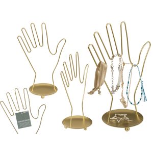 Μπιζουτιέρα Χέρι Χρυσό Μέταλλο 16x10x26.5cm