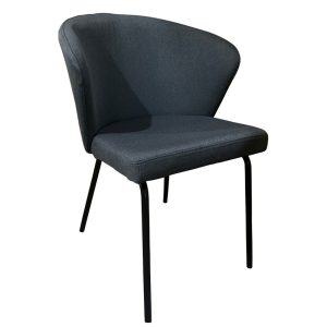 Καρέκλα Τραπεζαρίας ArteLibre JACARANDA Γκρι/Μαύρο Ύφασμα/Μέταλλο 56x56x76cm