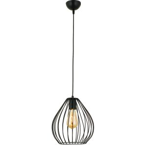 Φωτιστικό Κρεμαστό ArteLibre MON Μαύρο Μέταλλο 25x85cm