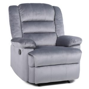 Πολυθρόνα Ανακλινόμενη ArteLibre CARINAE Γκρι Βελούδο 93x90x100cm