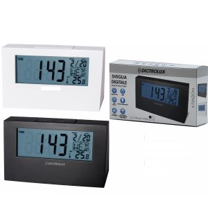 Ξυπνητήρι Ψηφιακό Μαύρο/Λευκό Πλαστικό 13x8x2cm Σε 2 Χρώματα