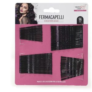 Τσιμπιδάκια Μαλλιών Μαύρο Μέταλλο Σετ 96Τμχ