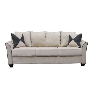 ASHLEY Καναπές Σαλονιού – Καθιστικού 3Θέσιος, Ύφασμα Μπεζ