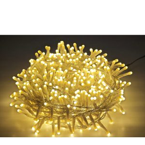 500 LED Εξωτερικού Χώρου Θερμό Λευκό Φως Διάφανο Καλώδιο