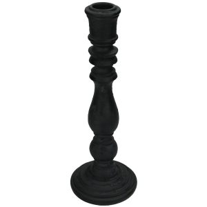 Κηροπήγιο ArteLibre Μαύρο Polyresin 8.5×8.5x24cm