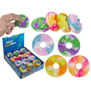Παιχνίδι Fidget Donut Σιλικόνη 7×3.5cm Σε 4 Χρώματα
